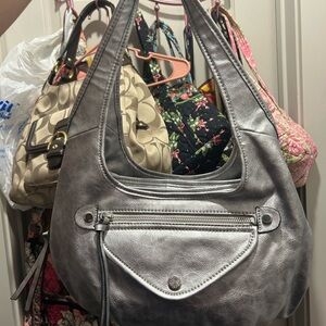 Vera Wang Vintage silver hobo bag
